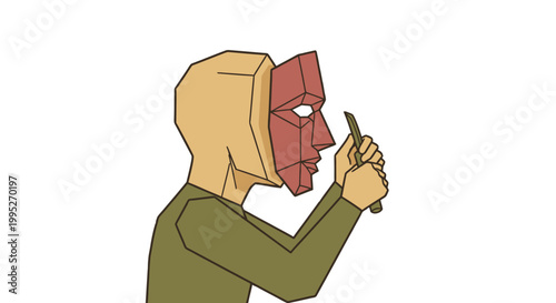 Man wearing two masks.