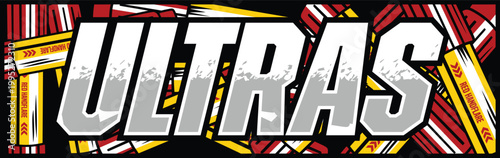 ultras sticker vector casual hooligan football fans illustration design