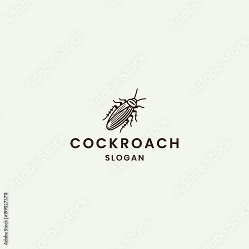 Cockroach logo vector icon illustration