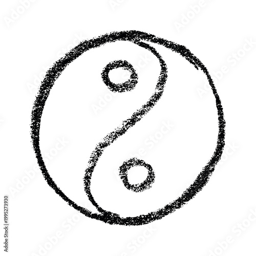 Hand drawn yin yang symbol Zen and Tao Harmony and balance Black and white yin and yang sign Taichi, Taoism, Buddhism, Japan, Chinese, Asian, yoga, meditation, karma, peace, dualism