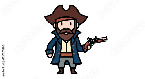 Cartoon Pirate Character.