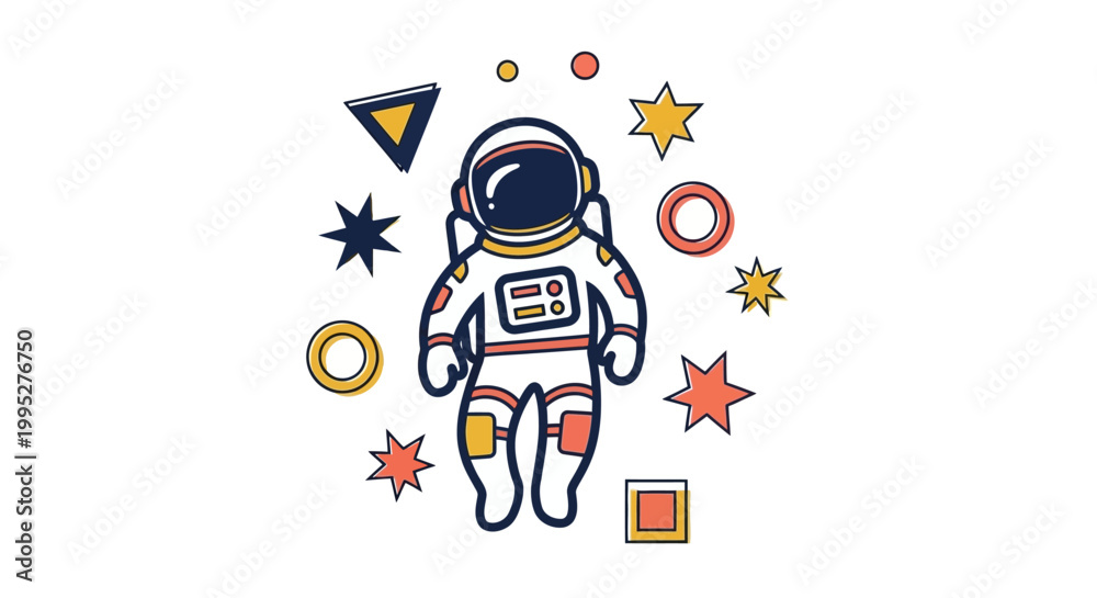 Naklejka premium Astronaut in Space Suit.