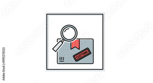 Magnifying glass on a document.