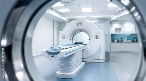 CT Scanner in Bright Room: ...