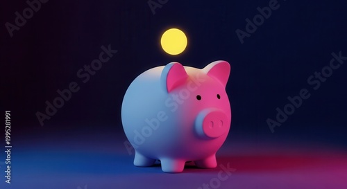 A vibrant conceptual image of a piggy bank symbolizing financial growth and future investments