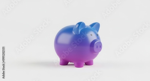 Vibrant gradient piggy bank symbolizing modern financial savings and investment strategies