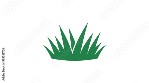 Green Grass Clump Icon Representing Nature, Outdoors, and Gardening Concepts