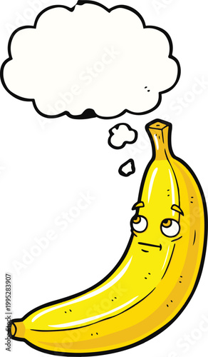 Sad Banana With Thought Bubble