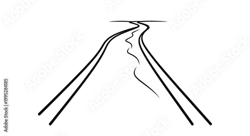 Railway Tracks Diverging.
