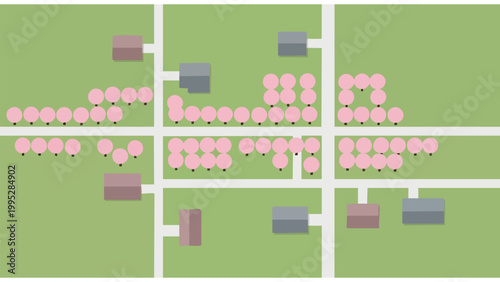 Minimalist Town Map Design | Urban Planning & Real Estate Development Visuals