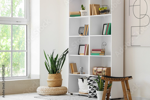 Interior of light room with...