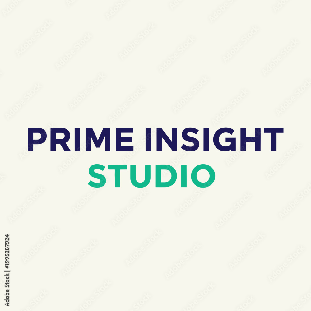Fototapeta premium Prime Insight Studio Logo Text.