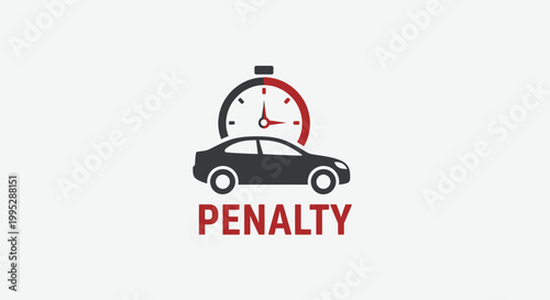 Racing Car Penalty Speed Warning Sign.