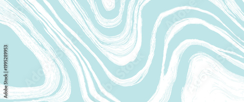 Abstract white brush strokes on pale blue background with flowing organic lines and textured patterns