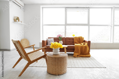 Interior of light living ro...