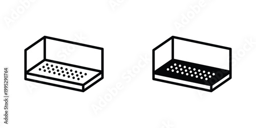 Sandpaper Block Vector Line Icon for carpentry and woodwork