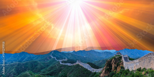 beautiful landscape of the mountains in the morning