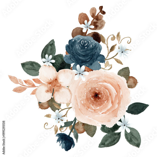 bouquet of roses on a white background