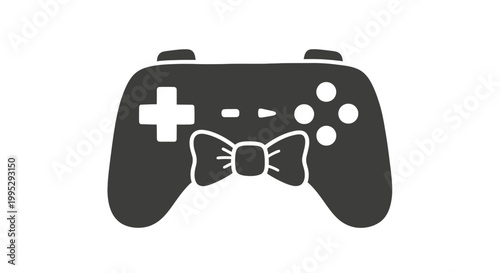 Game Controller with Bow Tie Icon.
