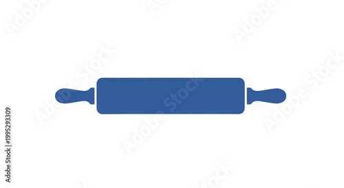 Blue Rolling Pin Kitchen Utensil Illustration.