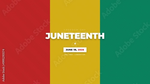 Juneteenth Freedom Celebration Background Animation