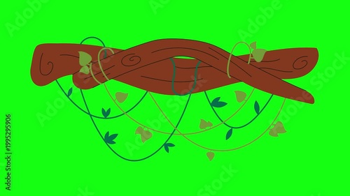 flowers and leaves, background, green screen, animation