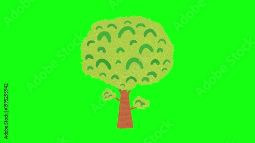 flowers and leaves, background, green screen, animation