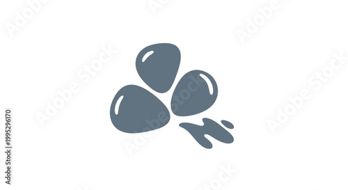 Grey Paw Print with Claw Marks.