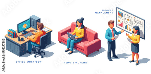 Office Workflow and Remote Working with Project Management