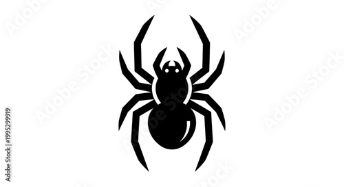 Black Silhouette of a Spider.