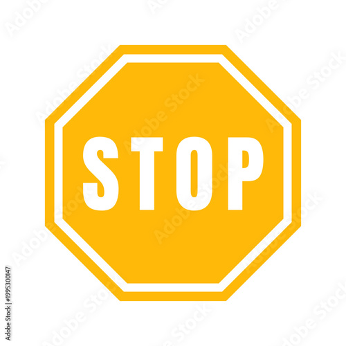 stop sign isolated on white