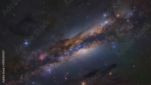 Beautiful galaxy with stars and deep space universe background