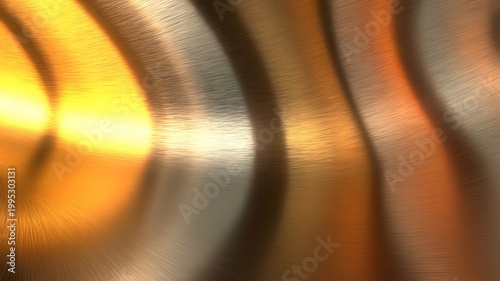 Abstract golden metallic waves luxury background design