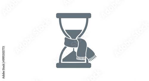 Hourglass with ribbon and tassel decoration.