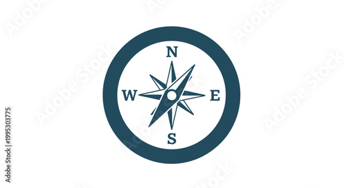 Compass with Cardinal Directions Indicated.