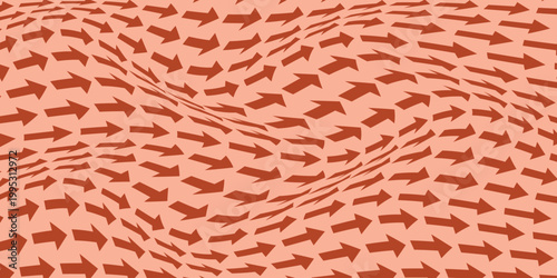 simple rust arrow wave pattern vector for banner poster background.