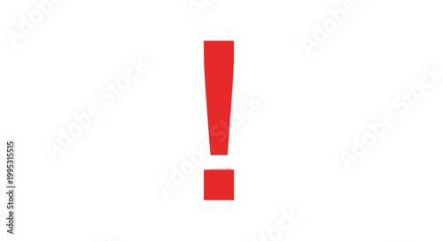 Red Exclamation Mark Symbol Alert Warning.
