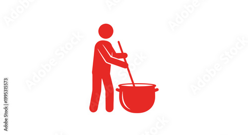 Person Stirring a Large Bowl.