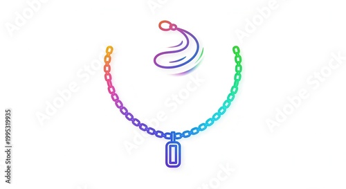 Rainbow Necklace Pendant Charm with Chain, Jewelry Accessory, Fashion Style