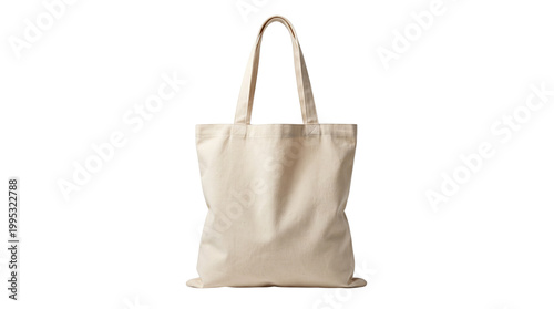 Fotografía Blank canvas tote bag for eco friendly shopping