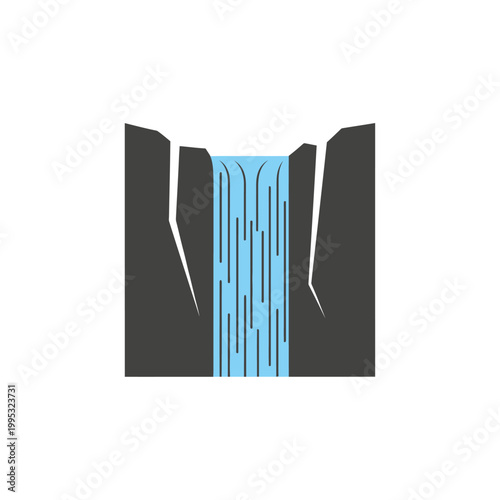 Water Flow Between Dark Gray Walls.