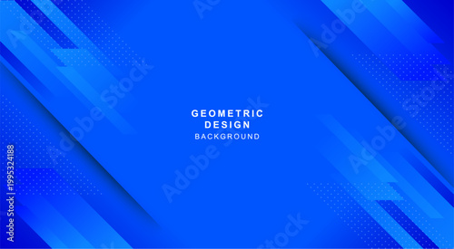 斜めの線とドットで組み合わせた青色の幾何学デザインのベクター背景素材