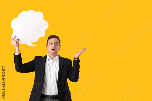 Confused businessman with b...