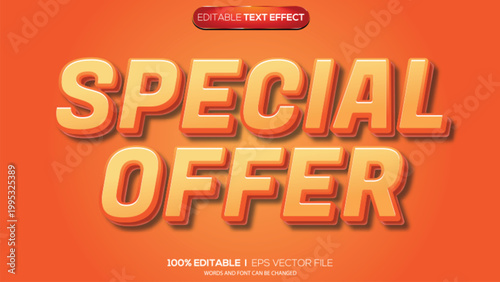 3d text effect special offer theme