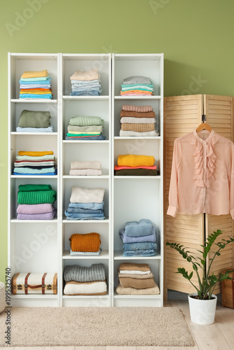 Wardrobe and folding screen...