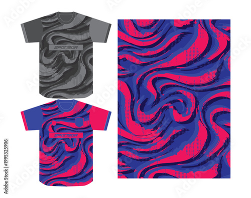 Sports Jersey Design with Abstract Pattern