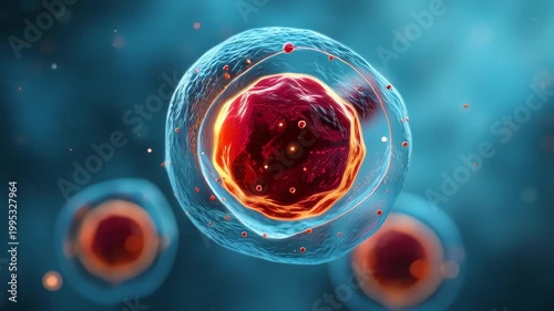 Microscopic View of Human Cells.