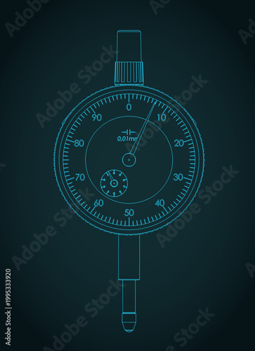 Precision diameter gauge blueprint