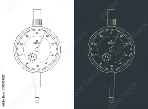 Precision diameter gauge engineering drawings
