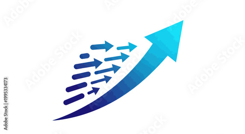Free Download Blue Arrow Upward Growth and Speed Concept Illustration - GFXLoad